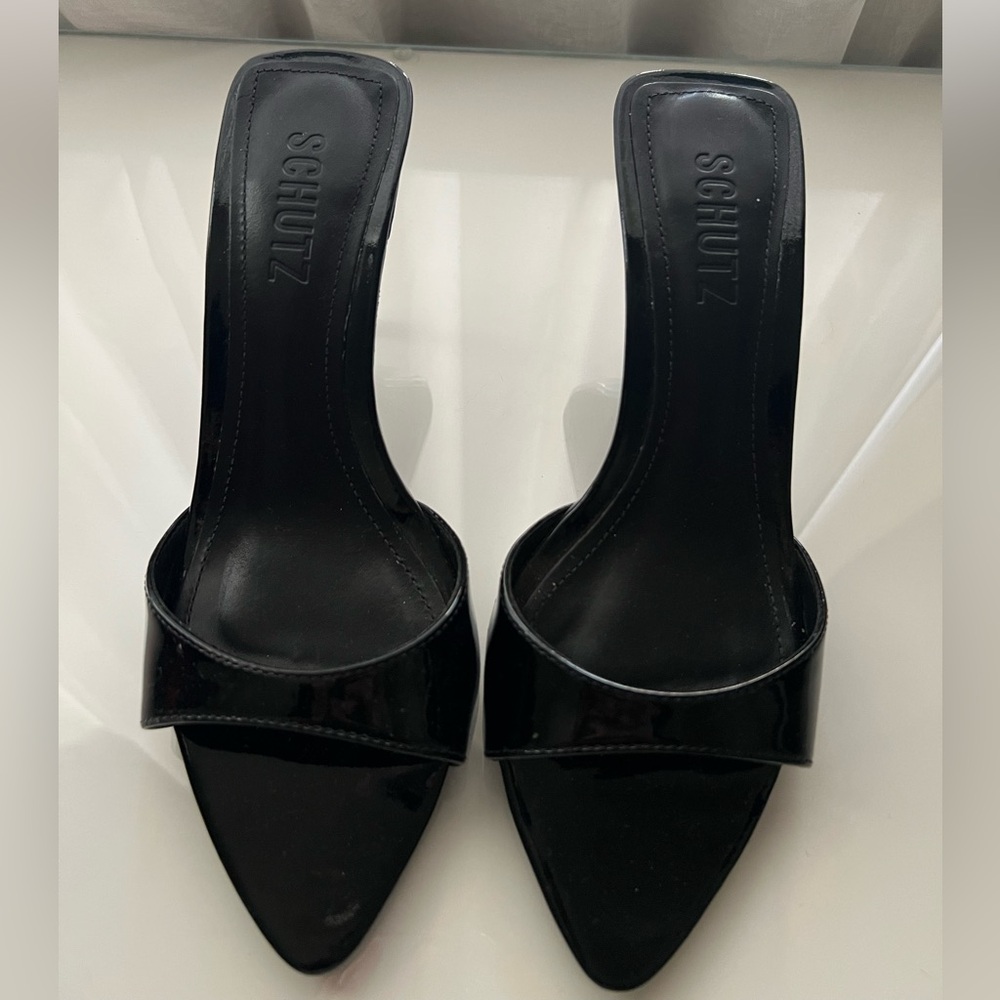 SCHUTZ Black Women's Heeled Slides